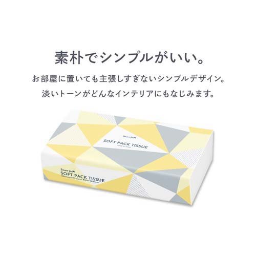 国産ソフトパックティッシュ( 300枚(150組)入×5個パック×20セット)