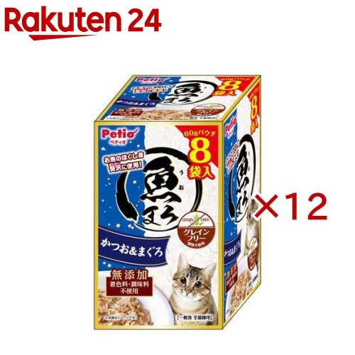 魚まろ かつお＆まぐろ(8袋入×12セット(1袋60g))【ペティオ(Petio)】