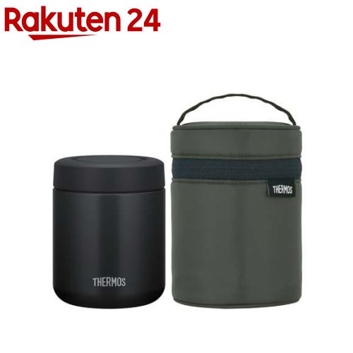 サーモス スープジャーセット JBR-401 ブラック ＆ RES-002 ダークグレー(1セット)【サーモス(THERMOS)】