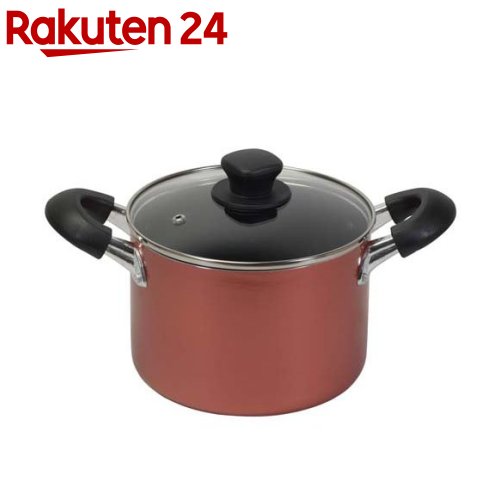 Ih/Gas Compatible - 旨味 ふっ素加工 IH対応 ガラス蓋付 深型 両手鍋 18cm HB-6969 オール熱源(1個)【パール金属】