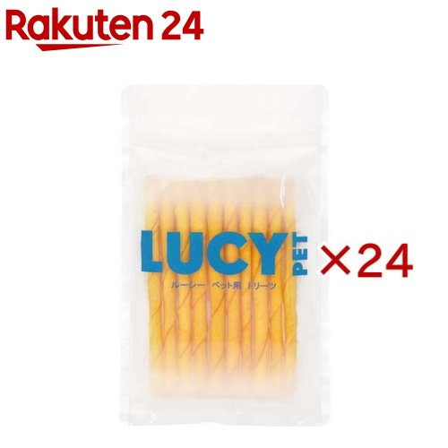 お店TOP＞ペット用品＞犬用食品(フード・おやつ)＞犬用おやつ(間食・スナック)＞デンタルおやつ(犬用)＞ルーシーペット チューイングスティック グルコサミン＆チーズ (10本入×24セット)【ルーシーペット チューイングスティック グルコサミン＆チーズの商品詳細】●歯磨きと歯茎のマッサージにお勧めのチューイングスティックにグルコサミンを配合したトリーツです。●グルコサミンは関節の健康維持にお勧めの成分です。●良質な牛皮にグルコサミンを漬け込み、最終段階で愛犬の嗜好性を高めるために、更にフレーバーに漬け込み仕上げております。●チーズ風味はカッテージチーズを使用しております。●ビタミン・ミネラルも含まれています。●ダイエット中の愛犬にもおすすめです。【ルーシーペット チューイングスティック グルコサミン＆チーズの原材料】牛皮、チーズフレーバー【栄養成分】17kcal(1本あたりのカロリー)【原産国】アメリカ合衆国【ブランド】ルーシーペットプロダクツ【発売元、製造元、輸入元又は販売元】プライムこちらの商品は、ペット用の商品です。※説明文は単品の内容です。リニューアルに伴い、パッケージ・内容等予告なく変更する場合がございます。予めご了承ください。・単品JAN：4582261701118プライム812-0041 福岡県博多区吉塚4丁目10-46-3F092-627-5051広告文責：楽天グループ株式会社電話：050-5577-5043[犬用品/ブランド：ルーシーペットプロダクツ/]