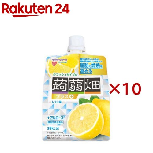 クラッシュタイプの蒟蒻畑 プラス レモン味(150g×10セット)【蒟蒻畑】