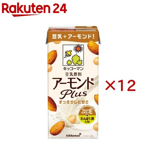 キッコーマン 豆乳飲料 アーモンドPlus(6本入×2セット(1本1L))【キッコーマン】