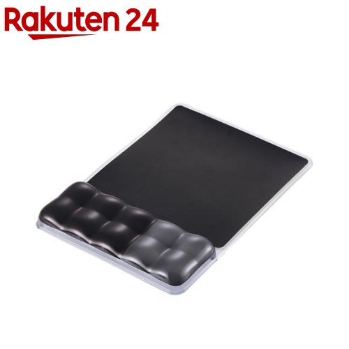 エレコム マウスパッド リストレスト一体型 ゲルクッション ブラック(1個)