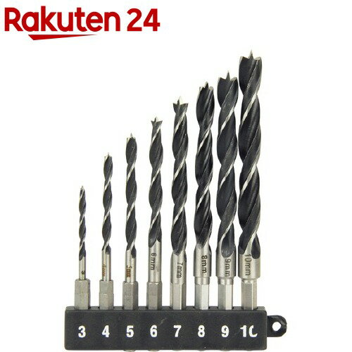 E-Value 六角軸木工用ドリルセット EDS-3HEX(8本組)【E-Value】