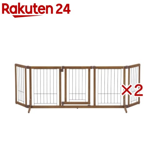 リッチェル ペット用木製おくだけドア付きゲート Lサイズ(2セット)