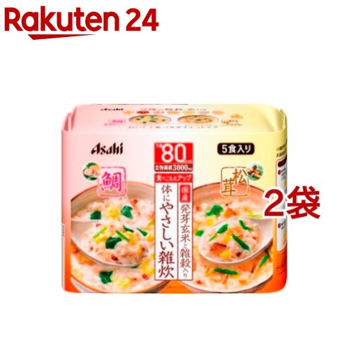 お店TOP＞健康食品＞食事療法＞カロリーコントロール食品＞カロリーコントロール食＞リセットボディ 体にやさしい鯛＆松茸雑炊 (5食入*2袋セット)【リセットボディ 体にやさしい鯛＆松茸雑炊の商品詳細】●鯛雑炊と松茸雑炊を1袋80kcaLに仕上げました。●玄米＆雑穀入り。体にやさしい和風雑炊玄米と雑穀をおいしく食べる、体にやさしい雑炊登場！鯛と松茸を使い、和風ベースのダシで仕上げた深い味わい。満足感をたっぷり味わう、ゴハンダイエット・松茸雑炊：松茸とゆずの香りが楽しめる高級感あふれる和風味・鯛雑炊：鯛のうまみが溶け込んでほっこりおいしい和風味●美味しさはもちろん、カロリーも気にせず安心して食べれる雑炊です。●食物繊維3000mg配合●玄米＆雑穀を配合しました。玄米(国内産)、赤米(国内産)、はと麦、発芽玄米(国内産)、もちきび、もちあわ●熱湯を入れて混ぜるだけ●おやつにも軽食にも●ほっとするおいしさ●フリーズドライ製法真空凍結乾燥を採用。作りたての美味しさ、栄養をそのままキープしました。●おいしさのために、国産の玄米と雑穀で作りました。ミネラルや食物繊維など栄養豊富な7種の玄米・雑穀が、健やかな毎日をサポートします。【原産国】日本【ブランド】リセットボディ【発売元、製造元、輸入元又は販売元】アサヒグループ食品※説明文は単品の内容です。商品に関するお電話でのお問合せは、下記までお願いいたします。菓子、食品、健康食品、医薬品・指定医薬部外品、サプリメント、スキンケアなど：0120-630611ミルク、ベビーフード、乳幼児用品専用：0120-889283リニューアルに伴い、パッケージ・内容等予告なく変更する場合がございます。予めご了承ください。(RESET BODY からだに優しいタイ＆マツタケぞうすい たい まつたけ)・単品JAN：4946842636044アサヒグループ食品130-8602 東京都墨田区吾妻橋1-23-1 アサヒグループ本社ビル ※お問合せ番号は商品詳細参照広告文責：楽天グループ株式会社電話：050-5577-5043[ダイエット食品/ブランド：リセットボディ/]