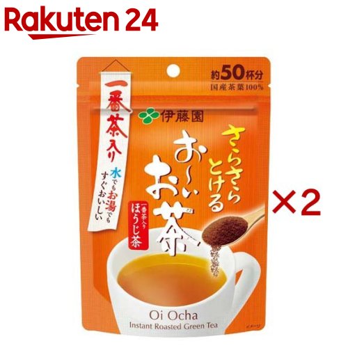 伊藤園 おーいお茶 さらさら ほうじ茶 粉末 チャック付き袋タイプ(40g×2セット)【お〜いお茶】のサムネイル