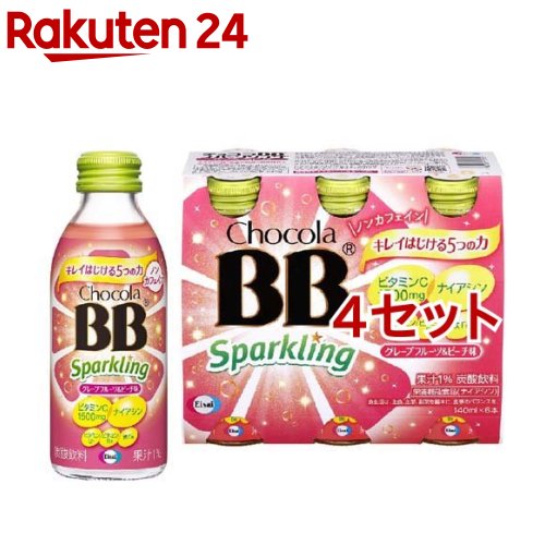 チョコラBBスパークリング 栄養機能食品(ナイアシン)(140ml*6本入*4セット)