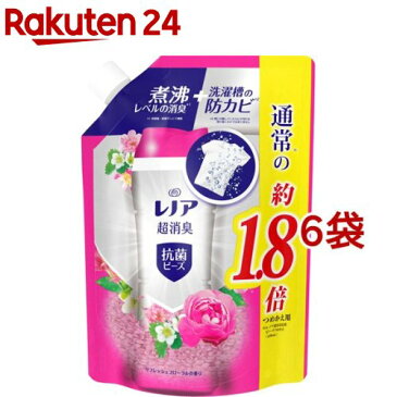 レノア 本格消臭 抗菌ビーズ リフレッシュフローラルの香り つめかえ用 特大サイズ(760ml*6袋セット)【レノア】