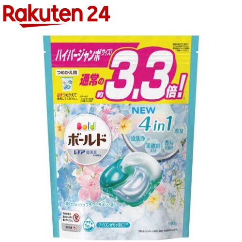 ボールド 洗濯洗剤 ジェルボール4D フレッシュフラワーサボン 詰替 ハイパージャンボ(39個入)【ボールド】