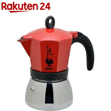 Moka Induction IH対応 直火式エスプレッソメーカー 6cup用 レッド 4923(1台)【BIALETTI(ビアレッティ)】【送料無料】