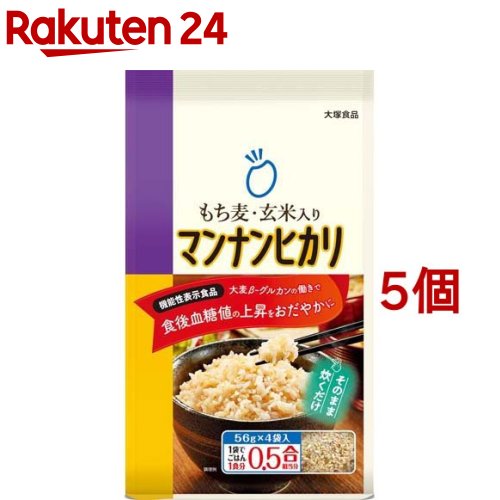 マンナンヒカリ もち麦・玄米入り 機能性表示食品(56g*4袋入*5個セット)【マンナンヒカリ】のサムネイル