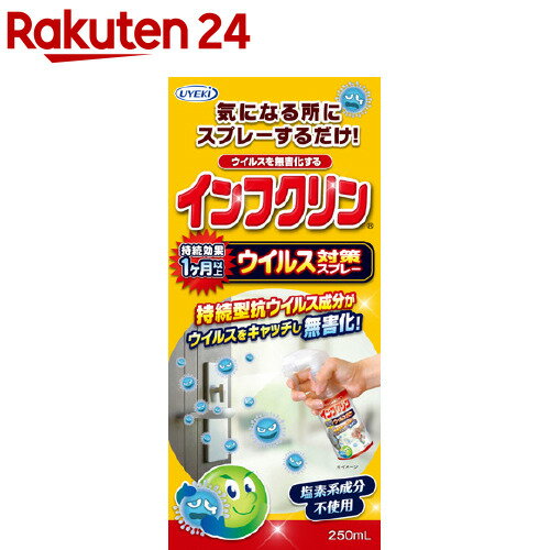 インフクリン ウイルス対策スプレー(250ml)【UYEKI(ウエキ)】[ウイルス 感染 即効性 予防 持続性 クラスター]