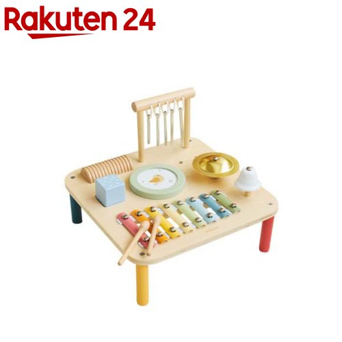 お店TOP＞ベビー＆キッズ＞おもちゃ・育児サポート＞おもちゃ(知育具)＞楽器玩具＞PolarB ミュージックテーブル (1セット)【PolarB ミュージックテーブルの商品詳細】●ふって、たたいて、鳴らして●シロフォン・キューブラトル・ギロ・ドラム・チャイム・シンバル・ベルの7つの音あそびができるテーブル。●音楽に合わせて音を鳴らして、演奏ごっこを楽しむことも。●たたく、ふる、こする、ゆらすなどの指先を使った動作は指先の器用さを養います。●お友だちや家族と一緒に遊ぶのもおすすめのおもちゃです。●PSマークの種類：子供PSCマーク●届け出事業者名：株式会社ダッドウェイ【使用方法】★お手入れ方法・乾いた布や水で濡らし固く絞った布で拭き、完全に乾燥させてください。・アルコール成分を含む除菌シート等で製品を拭かないでください。プリントが剥がれたり、変色、変形するなど製品が劣化する可能性があります。【セット詳細】・ミュージックテーブル本体×1・バチ×2【規格概要】対象月齢：18カ月【注意事項】・保護者の目の届く場所でご使用ください。・破損、変形した製品は使用しないでください。・本来の用途以外には使用しないでください。・火気や暖房器具に近づけないでください。・木の性質上、ご使用中にささくれや欠けが生じる場合があります。お子さまがケガをしないよう十分ご注意ください。・梱包材は開封後、直ちに捨ててください。お子さまの誤飲、窒息など不慮の事故につながるおそれがあります。・ぶつけたり、こすったり、濡れたままで放置した場合、他のものに色が付着するおそれがありますのでご注意ください。・高温多湿、乾燥、温度変化の激しい場所を避けて保管してください。・木の特性上、変色する場合があります。・本製品は玩具です。楽器としての調律は行っておりません。※この商品は組み立てが必要です。組み立ての前にプラスドライバーをご用意ください。※先端のサイズはNo.2を推奨いたします。※組み立ての際はお子さまが近くにいないことを確認し、必ず保護者の方が行ってください※商品仕様は予告なく変更される場合があります。※本取扱説明はお子さまの手の届かない場所に保管してください。【原産国】中国【ブランド】PolarB【発売元、製造元、輸入元又は販売元】ダッドウェイリニューアルに伴い、パッケージ・内容等予告なく変更する場合がございます。予めご了承ください。ダッドウェイ222-0033 神奈川県横浜市港北区新横浜2-15-12-広告文責：楽天グループ株式会社電話：050-5577-5043[ベビーおもちゃ/ブランド：PolarB/]