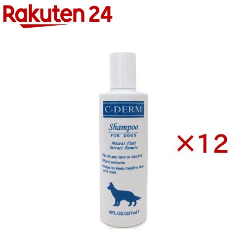 お店TOP＞ペット用品＞グルーミング・グッズ＞犬用 ソープ・シャンプー＞犬用シャンプー＞シーディーム セラピー ドッグ シャンプー (237ml×12セット)【シーディーム セラピー ドッグ シャンプーの商品詳細】●植物・海藻・ハーブをベースに配合し、ペットに優しいシャンプーです。●皮膚の角質化を防ぎ、油過症の原因となる油分を、乳化して抑える効果があります。●天然のオイル成分は、コートのツヤ・栄養補給にも効果的に働きかけ、状態を整えてくれます。●植物性酸化防止剤により日焼けを防止し、変色・乾燥を防ぎます。●人間に使用する天然植物エキスを元に、アルコール・酸・化学薬品を一切使用していない、オールナチュラルケアシリーズです。【使用方法】・原液1に対して、微温湯8〜10倍の割合で薄めてご使用ください。・シャンプーをした後、5分そのままにして、しっかり洗い流してください。・シャンプー後の被毛のケアには、コンディショナーの使用が効果的です。・タオルドライ後は、コンフィリンスを使用することで、愛犬のクシ通りがよくなり静電気を押さえ、コートの保護に効果的です。・1週間に1度のシャンプーをおすすめします。【成分】主成分・・・グリルリチン、コンドルス、セージ、ウィッチヘーゼルウォーター、アロエベラ、ペクチン、シャンプーベース【注意事項】・オールナチュラル製品のため、気温の変化などで液体の色が変わる場合(温度が下がると白くなる等)がございますが、製品には問題ございませんのであらかじめご了承ください。【原産国】アメリカ【ブランド】シーディーム(C-DERM)【発売元、製造元、輸入元又は販売元】プライムこちらの商品は、ペット用の商品です。※説明文は単品の内容です。リニューアルに伴い、パッケージ・内容等予告なく変更する場合がございます。予めご了承ください。(C-DERM CDERM C-ディーム Cディーム 8オンス)・単品JAN：746495222007プライム812-0041 福岡県博多区吉塚4丁目10-46-3F092-627-5051広告文責：楽天グループ株式会社電話：050-5577-5043[ペットのサークル・雑貨など/ブランド：シーディーム(C-DERM)/]