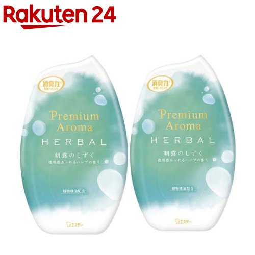 消臭力 プレミアムアロマ 玄関 リビング 部屋用 置き型 芳香剤 朝露のしずく(400ml×2セット)