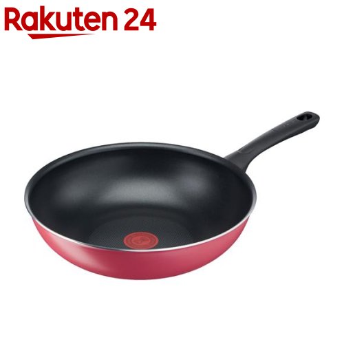 フライパン ティファール クランベリーレッド ウォックパン 28cm B55919(1個)【ティファール(T-fal)】