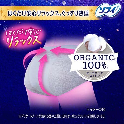 ソフィ 超熟睡ショーツ オーガニックコットン M-L 夜用(7枚入×7セット)【ソフィ超熟睡ガードショーツ】 rakuten24-11302264 楽天24 サンプル画像2