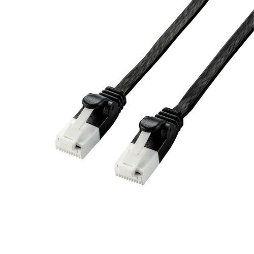 エレコム LANケーブル Cat6A ツメが折れない フラット 7m ブラック LD-GFAT／BK70(1本)【エレコム(ELECOM)】