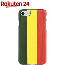 マン&ウッド iPhone7 天然木ケース レゲエ ブラックフレーム I8081i7(1コ入)【マン&ウッド(Man&Wood)】