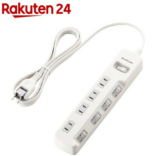 エレコム 延長コード 電源タップ 2m 4個口 一括&個別スイッチ付 省エネ T-E7A-2420WH(1個入)【エレコム(ELECOM)】 エレコム 延長コード 電源タップ 2m 4個口 一括&個別スイッチ付 省エネ T-E7A-2420WH(1個入)【エレコム(ELECOM)】
