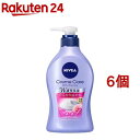 【訳あり】ニベア クリームケア ボディウォッシュ クールガーデンローズの香り ポンプ(480ml*6個セット)【ニベア】