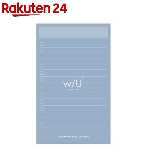 w/U ノート付箋 スリム パウダーブルー WU-FSTN-R-B(1冊)
