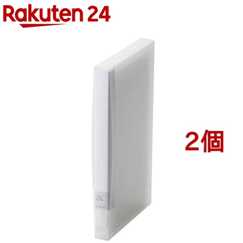 エレコム BLu-ray／DVD／CD用ディスクファイル 24枚収納 CCD-FB24CR(2個セット)【エレコム(ELECOM)】