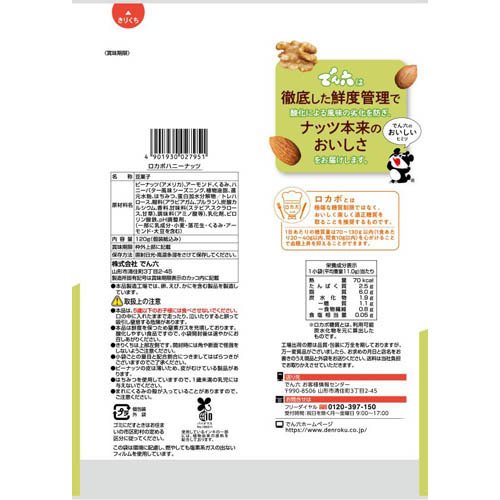 小袋ロカボハニーナッツ(120g×2セット)