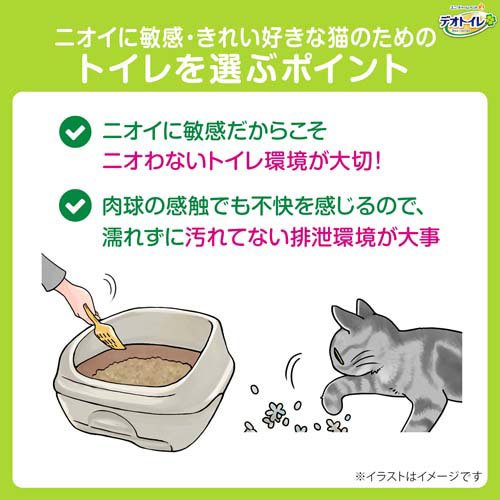 デオトイレ 猫用 本体セット ハーフカバー ナチュラルアイボリー(1セット)【デオトイレ】 3