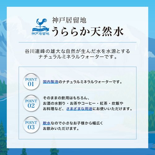 神戸居留地 うららか天然水 ナチュラルミネラルウォーター(24本入×2セット(1本300ml))【神戸居留地】 rakuten24-11425269 楽天24 サンプル画像2