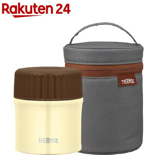 サーモス スープジャー 0.3L(ホワイト)＆ポーチ(グレー) セット(1セット)【サーモス(THERMOS)】