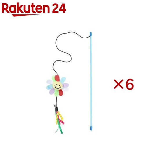 お店TOP＞ペット用品＞猫用品(グッズ)＞猫用おもちゃ・玩具(猫・遊)＞猫じゃらし(猫用)＞ループロッディーズ スマイリー ブルー (6セット)【ループロッディーズ スマイリー ブルーの商品詳細】●「ループ ロッディーズ」は、猫好きが考えた、猫と猫オーナーのための猫じゃらし系コミュニケーションおもちゃです。毎日楽しく遊んで欲しいデイリートイ・シリーズになっています。●「ロッディーズ スマイリー」は、にっこり笑顔のフラワーモチーフのマスコットが紐で繋った猫じゃらしです。●マスコットはキャットニップ入りで、くるくるしたカラフルなリボンが付いています。持ち手部分は、クリアカラーの筒状のロッド(棒)になっています。●スティックを軽く振ると、花びらとリボンがふわっと広がり、猫の視線をしっかりキャッチ。先端には小さな鈴が付いています。【規格概要】材質：ポリエステルロッド40cm、全長100cmサイズ：10×40×1.5cm、13g【注意事項】・本製品は猫用おもちゃです。本来の用途以外には使用しないでください。・誤飲やいたずらを防ぐため飼い主様の目の届く場所で使用し、壊れかけた場合は直ちに使用を中止し新しいものに交換してください。・飲み込んでも害のない素材を使用していますが、万一誤飲した時は獣医師に相談してください。・おもちゃを投げて遊ぶときは、周囲の安全を十分に確認してください。・幼児やペットの手の届かない場所に保管してください。【原産国】日本【発売元、製造元、輸入元又は販売元】ルークランこちらの商品は、ペット用の商品です。※説明文は単品の内容です。リニューアルに伴い、パッケージ・内容等予告なく変更する場合がございます。予めご了承ください。・単品JAN：4582719388892ルークラン267-0067 千葉市緑区あすみが丘東1-13-12043-205-1024広告文責：楽天グループ株式会社電話：050-5577-5043[猫用品]