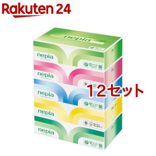 ネピア プレミアムソフト ティッシュ(360枚入(180組)*5個パック*12セット)