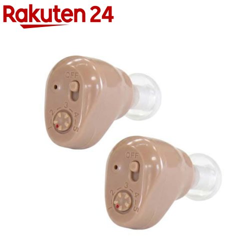 お店TOP＞家電＞ケア用品＞耳のケア用品＞集音器＞充電式耳穴集音器 音響さんDX a36415 (2個組)【充電式耳穴集音器 音響さんDX a36415の商品詳細】●「家族との会話で聞き間違いが増えた」「テレビの音量が大きいと注意される」…そんな日常のちょっとした不自由を解消し、再び「聞こえる喜び」を届けるのが、この集音器『音響さん』です。小型で目立ちにくいデザインと、機械が苦手な方でもすぐに使える簡単操作で、毎日のコミュニケーションをよりスムーズに、毎日の会話を、もっと笑顔に変えてくれます。●面倒な電池交換は不要。たっぷり15-22時間連続使用：最大の特徴は、手間いらずの「充電式」であること。約6-10時間のフル充電でなんと約15-22時間の連続使用が可能です。就寝前に充電しておけば、翌日起きてから夜眠るまで電池切れを気にせず一日中お使いいただけます。補聴器のような小さな電池を頻繁に買い足したり、細かな手作業で交換したりするストレスから解放されます。●わずか4gの超軽量。着けていることを忘れるフィット感：本体は片耳わずか約4gと非常に軽く、耳穴にすっぽり収まるコンパクト設計です。周囲からも目立ちにくいため、外出時や習い事の際も自然に着用できます。3種類のサイズから選べるイヤーピース(耳ゴム)が付属しているので、ご自身の耳にぴったりフィットする大きさを選択可能。長時間の使用でも疲れにくく、大切な説明や友人との会話もしっかり聞き取れます。●こんな方にオススメ・聞き間違いが多い・大切な説明が聞き取れない・テレビの音量で迷惑をかける【セット詳細】集音器本体、充電保管ケース、ケース付きイヤーピース3種(大中小)×2個ずつ、お掃除ブラシ、ACアダプター、取扱説明書【規格概要】・サイズ(1個)：本体：(約)幅2×奥行1.4×高さ2.3cm、充電器ケース：(約)幅4.5×奥行5×高さ2.8cm・重さ(1個)：本体：(約)4g、充電ケース：(約)16g・素材／本体・充電ケース：ABS、イヤーピース：シリコン樹脂・集音器電池容量：40mAh・連続使用時間：約15-22時間※使用環境や設定音量により異なります。・充電時間：約6-10時間・最大出力音圧レベル：≦128dB(+3dB)・最大音響利得：≦28dB(±5dB)・周波数応答範囲：300Hz-4000Hz・入力ノイズレベル：29dB以下・充電ケース入力：DC5V／0.2A【注意事項】※補聴器ではありません。【原産国】中国【発売元、製造元、輸入元又は販売元】ファミリー・ライフリニューアルに伴い、パッケージ・内容等予告なく変更する場合がございます。予めご了承ください。ファミリー・ライフ170-6040 東京都豊島区東池袋サンシャイン60-40階0287-66-0000広告文責：楽天グループ株式会社電話：050-5577-5043[健康家電 美容家電]