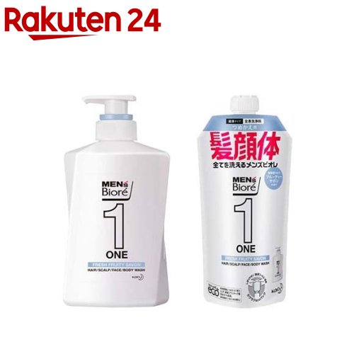 メンズビオレONE オールインワン全身洗浄料 フルーティーサボンの香り セット 1セット 【メンズビオレ】