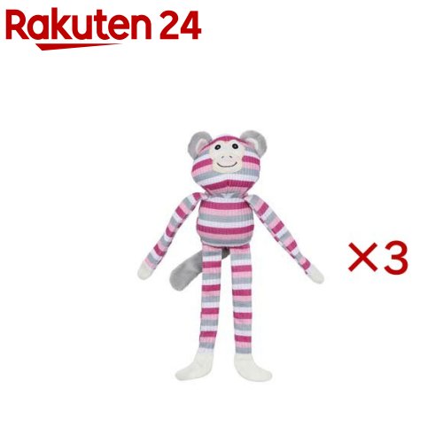 お店TOP＞ペット用品＞犬用品(グッズ)＞犬用おもちゃ・玩具(犬・遊)＞ぬいぐるみ(犬用)＞ループフレンディ ギボン ピンク (3セット)【ループフレンディ ギボン ピンクの商品詳細】●今度の「ループフレンディ」の仲間はビビッドカラーで視覚刺激バツグン！ふわふわ素材で噛み心地がクセになる犬用おもちゃです。フレンディの仲間はいっぱい！どうぞお気に入りの子を見つけて、一緒に沢山遊んでくださいね。●「ループフレンディ」は、ワンちゃんが喜ぶツボを押さえた仕掛けがいっぱい詰まったぬいぐるみ系犬用おもちゃシリーズです。ほどよいサイズ感とワッフル生地の優しい手触りでスクウィーカーも入っているので、音でも楽しめます。●紐状の手足が揺れて、追いかけたくなる動きを演出。ゆらゆら手足がワンコの遊び心を刺激して、くわえてブンブン、転がしてダッシュ、抱えてまったり。柔らかいおもちゃが大好きなワンちゃんにおすすめ。遊ぶたびに笑顔が増える、ワンコの「お気に入り」アイテムです。【規格概要】材質：ポリエステルサイズ：10×33×7cm、55g【注意事項】・本製品は犬用おもちゃです。本来の用途以外には使用しないでください。・誤飲やいたずらを防ぐため飼い主様の目の届く場所で使用し、壊れかけた場合は直ちに使用を中止し新しいものに交換してください。・飲み込んでも害のない素材を使用していますが、万一誤飲した時は獣医師に相談してください。・おもちゃを投げて遊ぶときは、周囲の安全を十分に確認してください。・幼児やペットの手の届かない場所に保管してください。【原産国】日本【発売元、製造元、輸入元又は販売元】ルークランこちらの商品は、ペット用の商品です。※説明文は単品の内容です。リニューアルに伴い、パッケージ・内容等予告なく変更する場合がございます。予めご了承ください。・単品JAN：4582719389042ルークラン267-0067 千葉市緑区あすみが丘東1-13-12043-205-1024広告文責：楽天グループ株式会社電話：050-5577-5043[犬用品]
