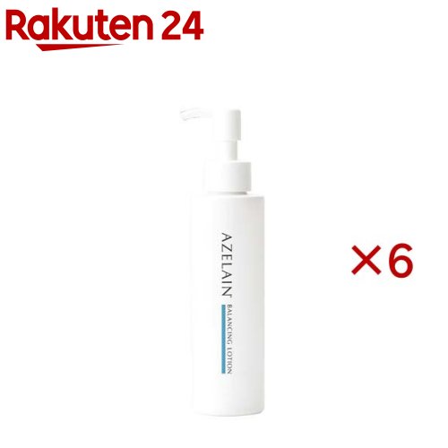 お店TOP＞化粧品＞サロン仕様化粧品＞基礎化粧品(サロン仕様)＞サロン仕様化粧水＞AZ バランシングローション (150ml×6セット)商品区分：化粧品【AZ バランシングローションの商品詳細】★Point1●「アゼライン酸誘導体※」配合。●水分・皮脂のバランスをコントロールしてくれる「アゼライン酸誘導体※」を配合。●肌悩みに多角的にアプローチし、理想の整い肌へ導きます。※アゼロイルジグリシンK(整肌)★Point2●肌荒れ予防に。●CICA※×グリチルリチン酸2K※1配合。●ダブル処方が、ゆらぎの原因にアプローチ。●肌を整え、肌荒れを予防します。※ツボクサエキス(整肌)※1グリチルリチン酸2K(整肌)★Point3●10種類の保湿・整肌成分配合。●4種類のヒアルロン酸※と6種類の植物由来成分配合※1。●適度な保湿感でうるおいを逃がさず、肌コンディションを整えます。※ヒアルロン酸Na、ヒアルロン酸クロスポリマー-2-Na、アセチルヒアルロン酸Na、加水分解ヒアルロン酸Na(すべて整肌)※1オウゴン根エキス、イタドリ根エキス、カンゾウ根エキス、チャ葉エキス、ローズマリー葉エキス、カミツレ花エキス(すべて整肌)★Point4●合成着色料 香料 エタノール 界面活性剤不使用。●お肌のことを考え抜いたこだわりのフリー処方。●安心してご使用いただける処方を追求しました。★Point5●使い心地のよいさっぱりテクスチャー。●毎日使える肌なじみのよいテクスチャー。●全13種類の整肌成分がしっかりお肌に浸透※します。※角質層まで【販売名】AZバランシングローション【使用方法】・洗顔後、適量をコットンまたは手に取り、お顔全体に優しくなじませてください。【成分】水、BG、グリセリン、アゼロイルジグリシンK、ツボクサエキス、オウゴン根エキス、イタドリ根エキス、カンゾウ根エキス、チャ葉エキス、ローズマリー葉エキス、カミツレ花エキス、ヒアルロン酸Na、ヒアルロン酸クロスポリマー-2-Na、アセチルヒアルロン酸Na、加水分解ヒアルロン酸Na、グリチルリチン酸2K、ペンチレングリコール 、エチルヘキシルグリセリン 、メチルパラベン【注意事項】★使用上および保管上の注意1. 傷やはれもの、湿疹、かぶれ、ただれ、色素異常などの症状がある部位にはお使いにならないでください。2.お肌に異常が生じていないかよく注意して使用してください。化粧品がお肌に合わないとき即ち次のような場合には、使用を中止してください。そのまま化粧品類の使用を続けますと、症状を悪化させることがありますので、皮膚科専門医等にご相談されることをおすすめします。(1)使用中、赤味、はれ、かゆみ、刺激、色抜け(白斑等)や黒ずみ等の異常があらわれた場合(2)使用したお肌に、直射日光があたって上記のような異常があらわれた場合3.目に入った場合は、すぐに水かぬるま湯で洗い流してください。・乳幼児の手の届かないところに保管してください。・極端に高温、または低温の場所、直射日光のあたる場所には保管しないでください。【原産国】日本【発売元、製造元、輸入元又は販売元】MD※説明文は単品の内容です。リニューアルに伴い、パッケージ・内容等予告なく変更する場合がございます。予めご了承ください。・単品JAN：4595643434238MD〒 105-0004 東京都 港区新橋6-9-4 新橋六丁目ビル4F03-6823-7543広告文責：楽天グループ株式会社電話：050-5577-5043[化粧水]