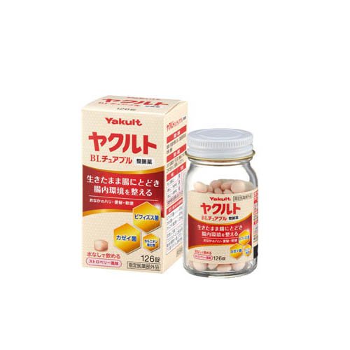 ヤクルトBLチュアブル整腸薬(126錠×3セット)[水なし ストロベリー風味 便秘 軟便 ...