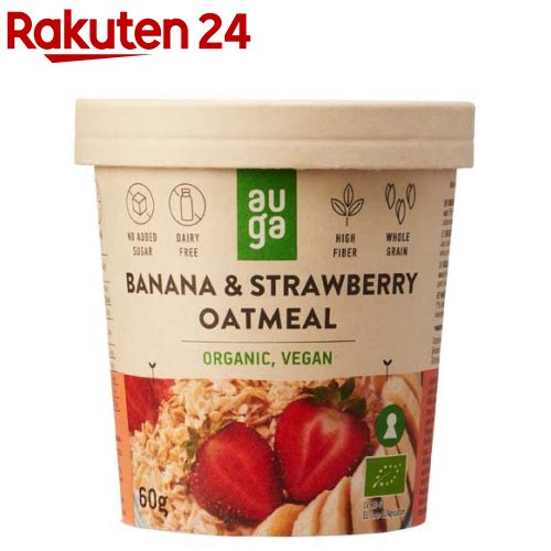 AUGA オーガニックフルーツオートミール・バナナ＆ストロベリー(60g)【ムソーオーガニック】のサムネイル