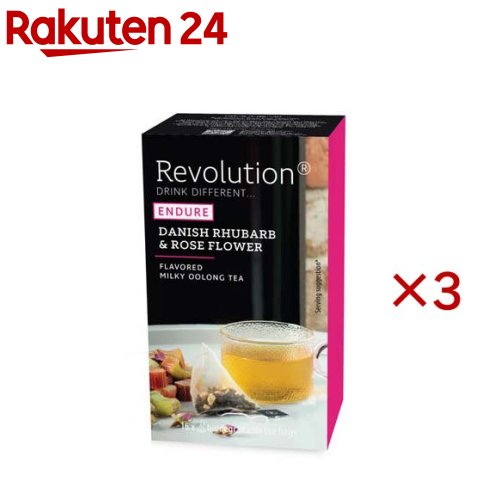 Revolution ミルキーウーロン ルバーブ＆ローズフラワー(16袋入×3セット(1袋2g))【レボリューションティー】