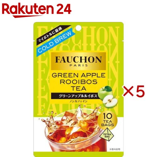 Tea - フォション 紅茶 水出しグリーンアップルルイボス ティーバッグ(10袋入×5セット)【FAUCHON(フォション)】