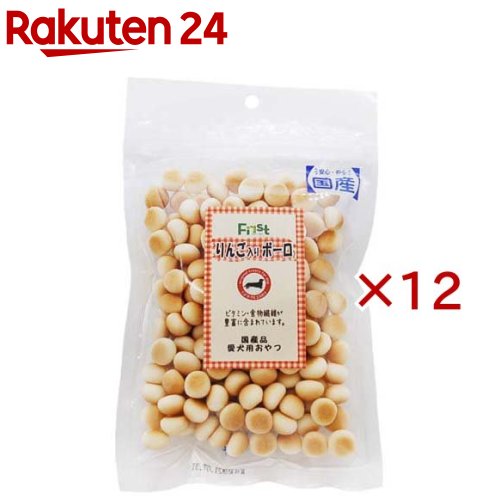 お店TOP＞ペット用品＞犬用食品(フード・おやつ)＞犬用おやつ(間食・スナック)＞ボーロ(犬用)＞First りんご入りボーロ (80g×12セット)【First りんご入りボーロの商品詳細】●一口毎に喜びがあふれる国産ボーロシリーズです。【First りんご入りボーロの原材料】馬鈴薯澱粉、砂糖、鶏卵、粉ミルク、香料、りんごペースト【栄養成分】粗たんぱく質：2.5％以上、粗脂肪：2.3％以上、粗繊維：0.2％以下、粗灰分：0.3％以下、水分：4.5％以下、カロリー：392kcal／100g【注意事項】開封後は冷暗所で保管してください【原産国】日本【発売元、製造元、輸入元又は販売元】エースプロダクツこちらの商品は、ペット用の商品です。※説明文は単品の内容です。リニューアルに伴い、パッケージ・内容等予告なく変更する場合がございます。予めご了承ください。・単品JAN：4544012511605エースプロダクツ奈良県生駒市高山町7769-10743-70-1558広告文責：楽天グループ株式会社電話：050-5577-5043[犬用品]