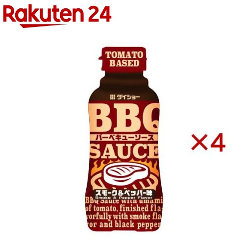 BBQソース スモーク＆ペッパー味(240g×4セット)【ダイショー】