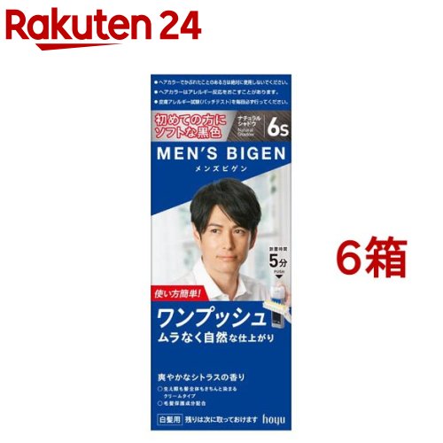 メンズビゲン ワンプッシュ 6S ナチュラルシャドウ(6箱セット)【メンズビゲン】