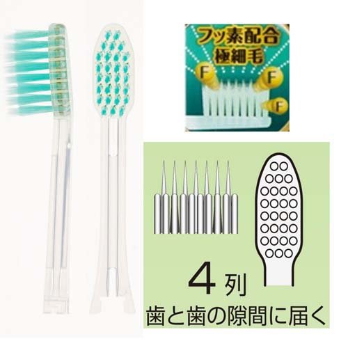 キスユー フッ素イオンパワー 極細毛 レギュラー ふつう 替(2本入*3セット)【イオ...
