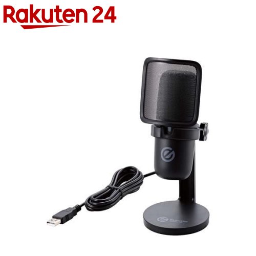 お店TOP＞家電＞オーディオ機器＞コンポ・ラジカセ＞マイク＞エレコム コンデンサーマイク 単一指向性 USB接続 LEDライト付 ブラック (1個)【エレコム コンデンサーマイク 単一指向性 USB接続 LEDライト付 ブラックの商品詳細】●ゲーム実況・配信やプレイ中のボイスチャットに特化した、高音質のゲーミングマイクです。●マイクに内蔵したLEDイルミネーションライトがグラデーションに光ります。●配信時に画面に映え、臨場感も高まります。●入力感度が-41dBで、吐息や声色などの繊細なニュアンスを表現できる高感度のコンデンサーマイクです。●単一指向性で正面の音をしっかり集音でき、自分の声以外のノイズがマイクに乗りにくいです。●最大サンプリング周波数192kHz、最大ビット数24bitまでに対応。レコーディングスタジオで録音したような、きめ細かな音を表現します。※お使いの端末によって対応可能な周波数／ビット数は異なります。●ポップガードが付属しており、ポップノイズはもちろん飛沫がマイクに直接当たることを防げます。●ポップガードは取り外し可能です。●接続する端末からの給電で動作するため、電池や事前の充電が不要。専用のアプリケーションなども不要で、端末に接続してすぐに使用できます。●ゲーミングマイクとしてはもちろん、Web会議やビデオ通話など、テレワークの使用にも適しています。●タッチセンサーで簡単にマイクミュートが可能。話していない時はすぐに音声をオフにできます。●ミュート中はイルミネーションライトも消灯します。●USB-A端子を搭載したパソコンなど、さまざまな機器で使用可能です。※すべての機器で動作を保証するものではありません。●コードは長めの2.0m。底面に5／8インチのネジ穴があり、マイクアームなどに固定して顔の高さに合わせて使用することもできます。●自社環境認定基準を1つ以上満たし、『THINK ECOLOGY』マークを表示した製品です。●廃棄物削減に取り組み、製品に同梱する取扱説明書等をペーパーレス化した製品です。【規格概要】・マイク・マイク方式：エレクトレットコンデンサー方式・対応機種：USB-A端子を搭載するパソコン ※すべての機器での動作を保証するものではありません。・インターフェイス：USB-A・ケーブル長：約2.0m・本体カラー：ブラック・重量：約286g(ケーブル、三脚含まず)・外形寸法：幅約78mm*奥行約104mm*高さ169mm・マイク・ミュート機能：有・マイク・指向性：単一指向性・マイク・入力感度：-41±3dB・マイク・周波数帯域：100-10、000Hz・マイク・サンプリング周波数：192kHz・マイク・ビット数：24bit・付属品：ミニ三脚、接続用USBケーブル(Type-C to USB-A)、POPガード・保証期間：1年間【原産国】中国【ブランド】エレコム(ELECOM)【発売元、製造元、輸入元又は販売元】エレコムリニューアルに伴い、パッケージ・内容等予告なく変更する場合がございます。予めご了承ください。エレコム541-8765 大阪市中央区伏見町4丁目1番1号 9F0570-084-465広告文責：楽天グループ株式会社電話：050-5577-5043[携帯電話・スマートフォン周辺機器/ブランド：エレコム(ELECOM)/]