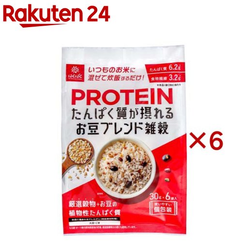 はくばく たんぱく質が摂れる お豆ブレンド雑穀(180g×6セット)