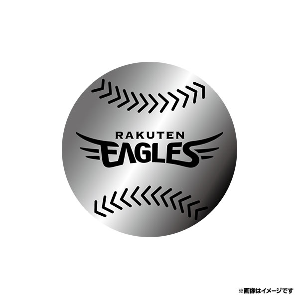 楽天イーグルス EAGLESロゴボールステッカー《シルバー》《小》 《楽天イーグルス》